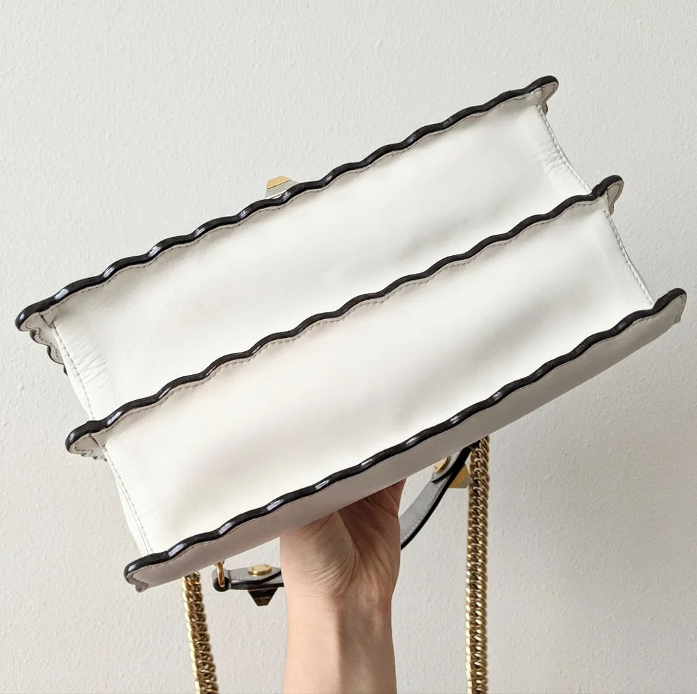 Fendi Kan I Bag Embroidered Studded Leather Bag